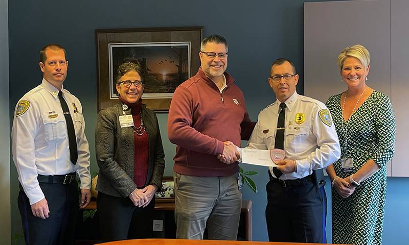 Day Kimball Healthcare Receives $2,500 from Putnam Police Department Pink Patch Project